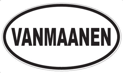 VANMAANEN - Oval Sticker