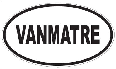VANMATRE - Oval Sticker