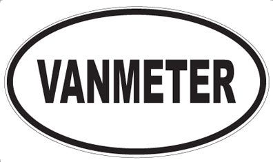 VANMETER - Oval Sticker