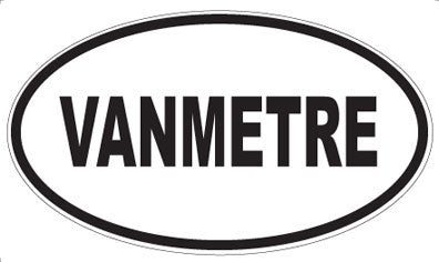 VANMETRE - Oval Sticker