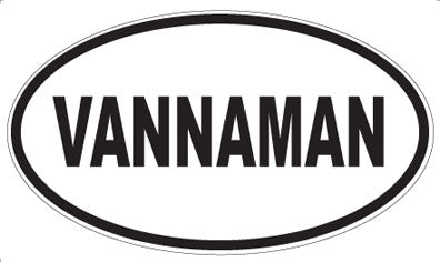 VANNAMAN - Oval Sticker
