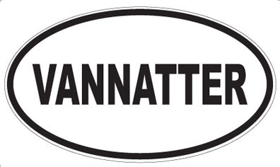 VANNATTER - Oval Sticker