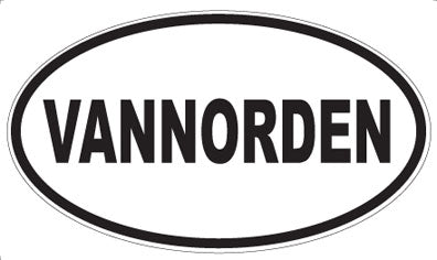 VANNORDEN - Oval Sticker