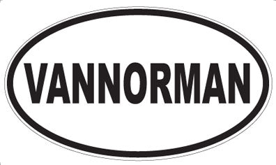 VANNORMAN - Oval Sticker