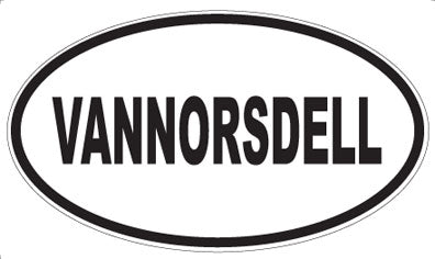 VANNORSDELL - Oval Sticker
