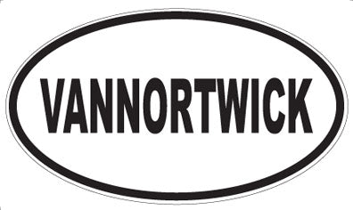 VANNORTWICK - Oval Sticker