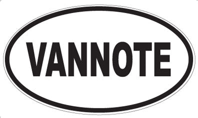 VANNOTE - Oval Sticker