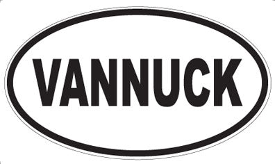 VANNUCK - Oval Sticker