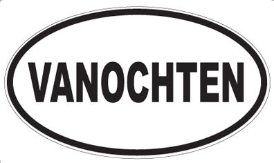 VANOCHTEN - Oval Sticker
