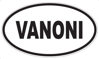 VANONI - Oval Sticker