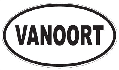 VANOORT - Oval Sticker