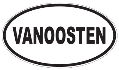 VANOOSTEN - Oval Sticker