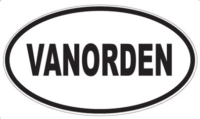VANORDEN - Oval Sticker