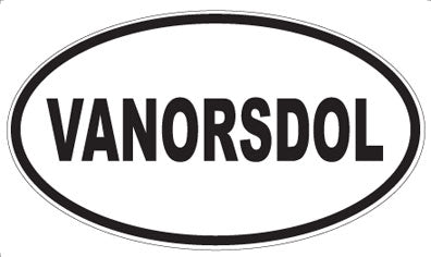 VANORSDOL - Oval Sticker