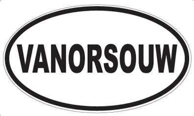 VANORSOUW - Oval Sticker