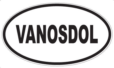 VANOSDOL - Oval Sticker