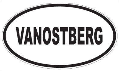 VANOSTBERG - Oval Sticker