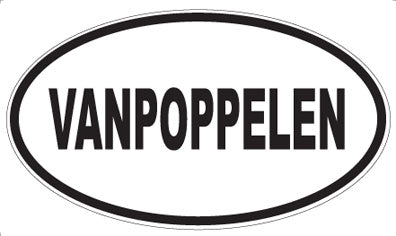 VANPOPPELEN - Oval Sticker
