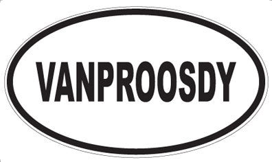 VANPROOSDY - Oval Sticker
