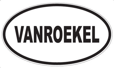 VANROEKEL - Oval Sticker