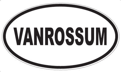 VANROSSUM - Oval Sticker
