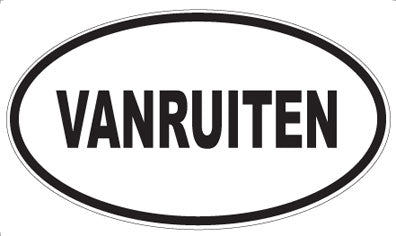 VANRUITEN - Oval Sticker