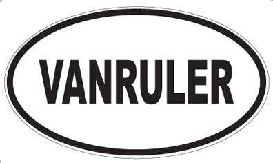 VANRULER - Oval Sticker