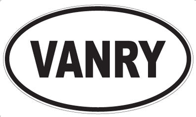 VANRY - Oval Sticker
