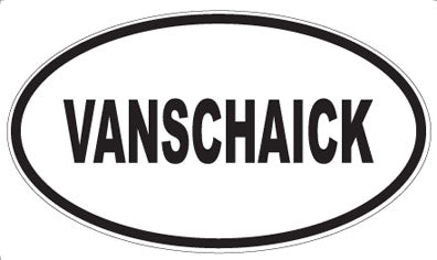 VANSCHAICK - Oval Sticker
