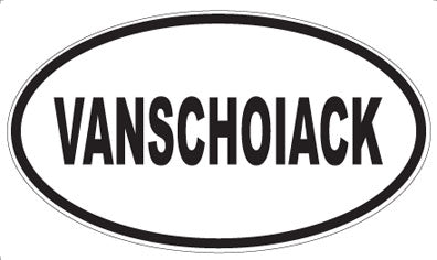 VANSCHOIACK - Oval Sticker