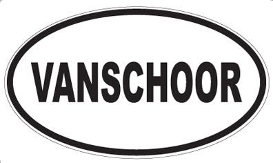 VANSCHOOR - Oval Sticker
