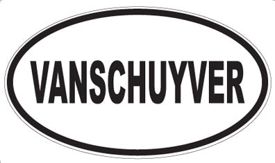 VANSCHUYVER - Oval Sticker