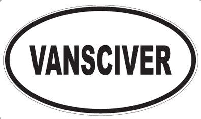 VANSCIVER - Oval Sticker