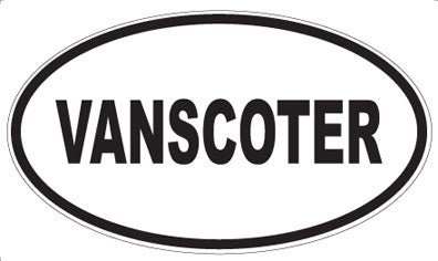 VANSCOTER - Oval Sticker