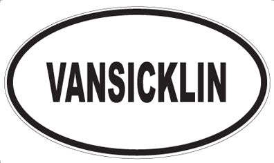 VANSICKLIN - Oval Sticker
