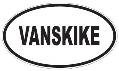 VANSKIKE - Oval Sticker