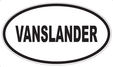 VANSLANDER - Oval Sticker