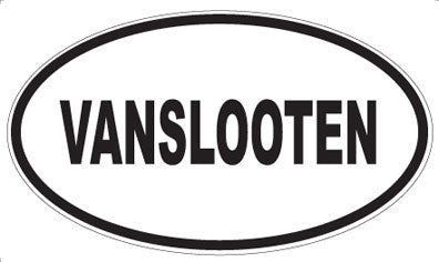 VANSLOOTEN - Oval Sticker