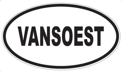VANSOEST - Oval Sticker