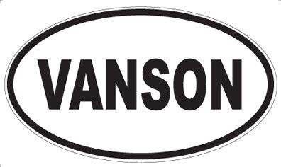 VANSON - Oval Sticker