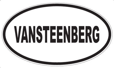 VANSTEENBERG - Oval Sticker