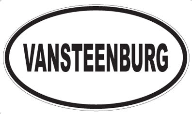 VANSTEENBURG - Oval Sticker