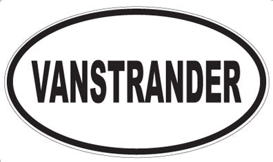 VANSTRANDER - Oval Sticker
