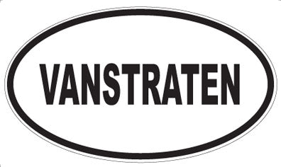 VANSTRATEN - Oval Sticker