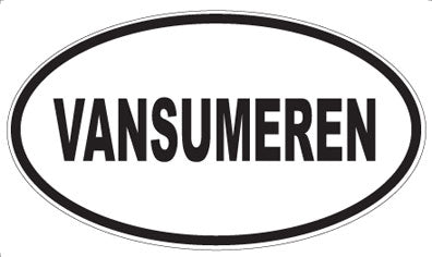 VANSUMEREN - Oval Sticker