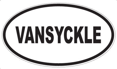 VANSYCKLE - Oval Sticker