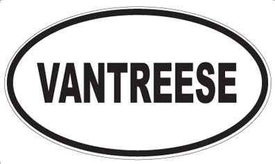 VANTREESE - Oval Sticker