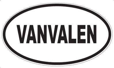 VANVALEN - Oval Sticker