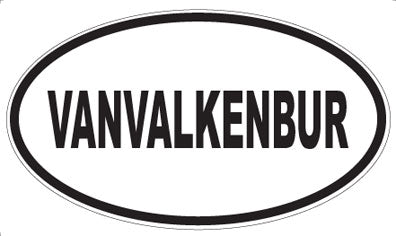 VANVALKENBUR - Oval Sticker