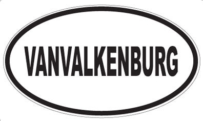 VANVALKENBURG - Oval Sticker